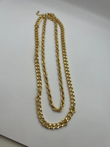 Double Strand Gold Dipped Necklace