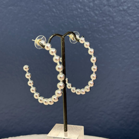Bead Hoops (Gold and Silver)