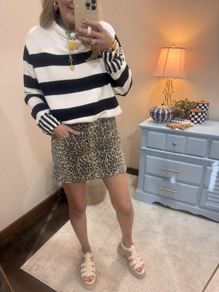 Black Striped Sweater