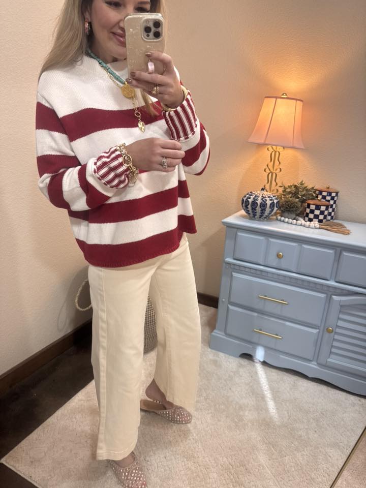 Red Striped Sweater