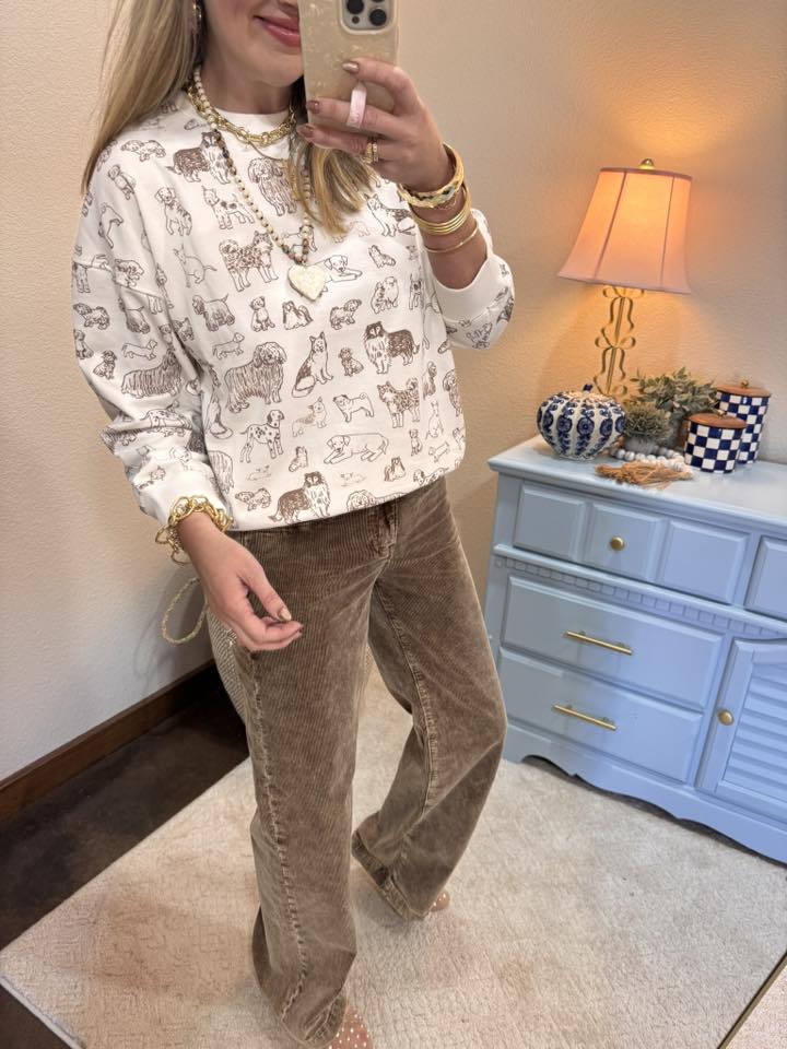 Dog Print Sweatshirt