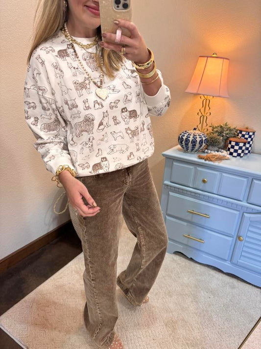 Dog Print Sweatshirt