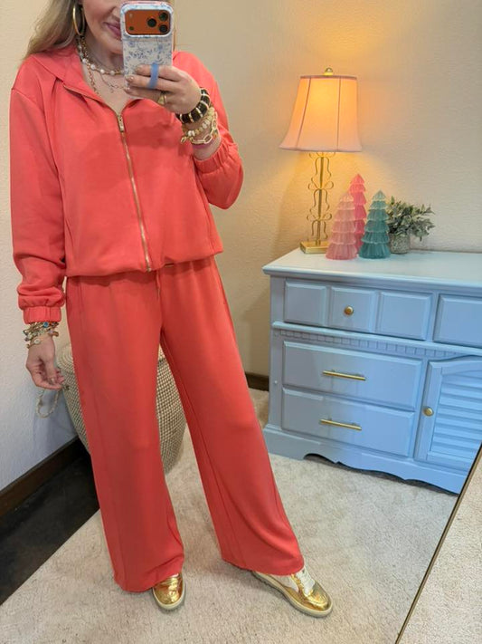 Coral Scuba Gold Zip Two Piece Set