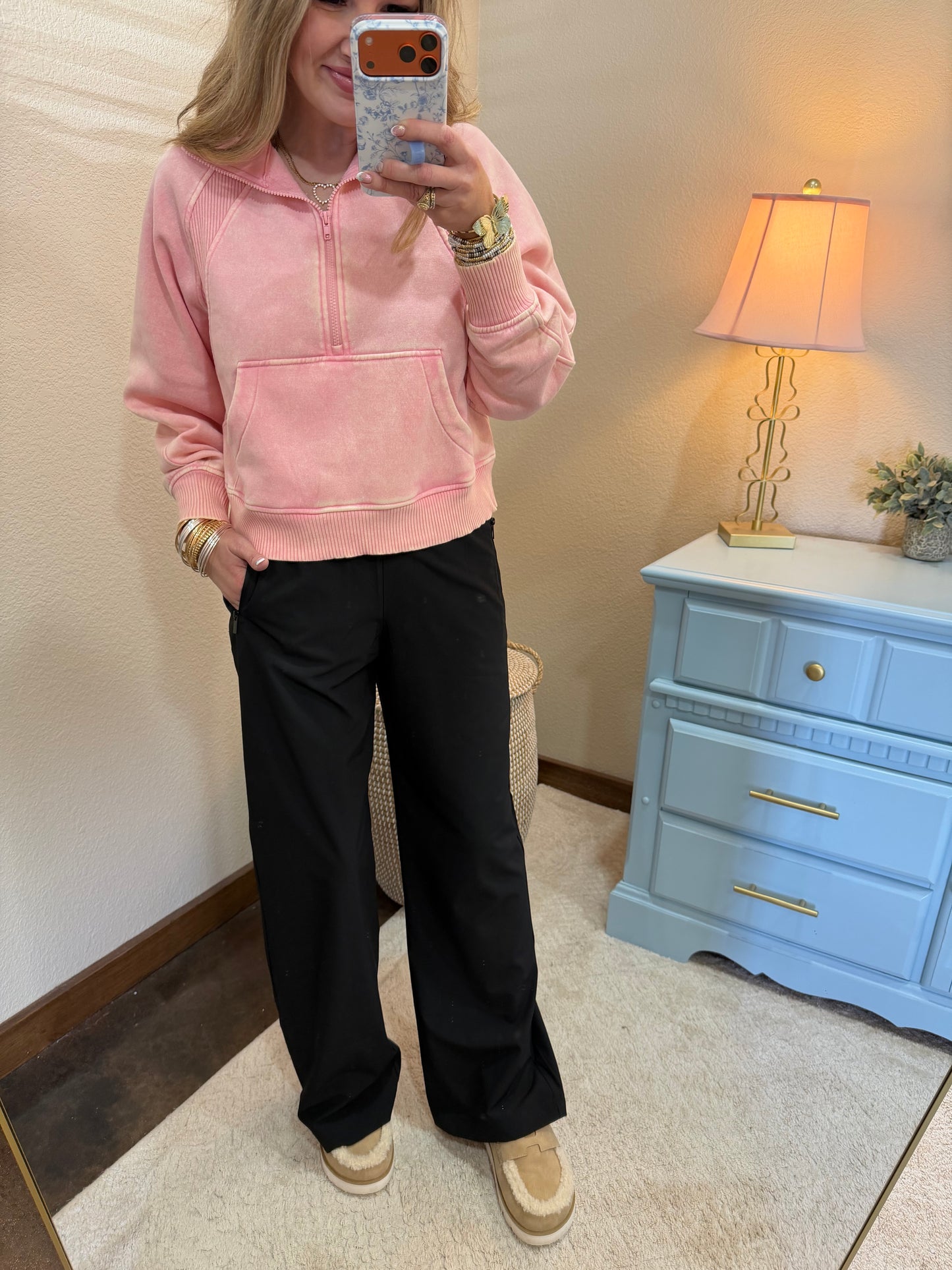 Black Stretch Straight Leg Aithlesure Pants