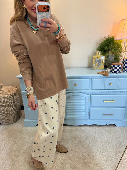 Taupe Oversized Long Sleeve