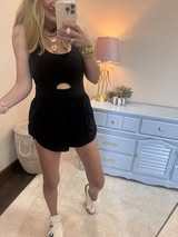 Black Athletic Romper
