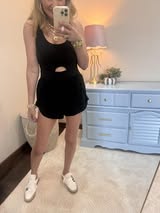 Black Athletic Romper