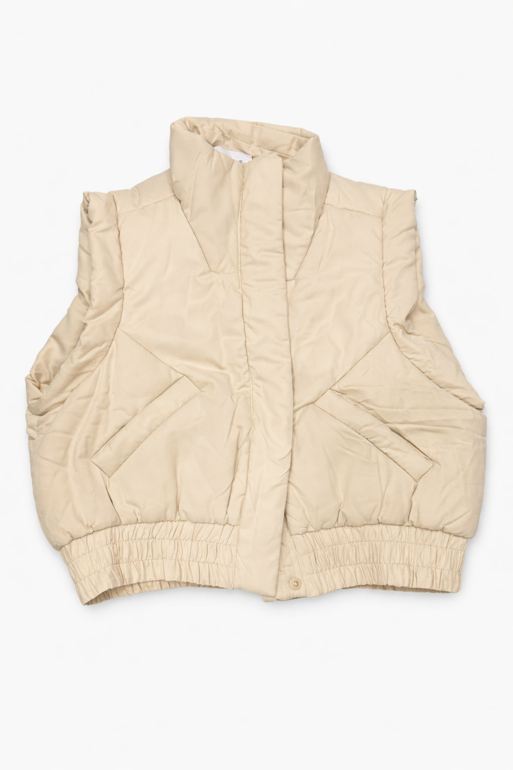 Cream Puffer Vest FS