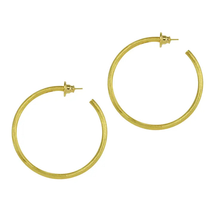 Paris Mid Size Round Hoop- Gold
