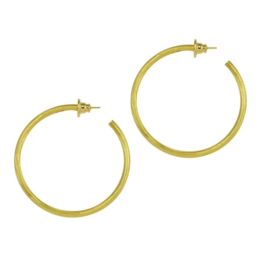 Paris Mid Size Round Hoop- Gold