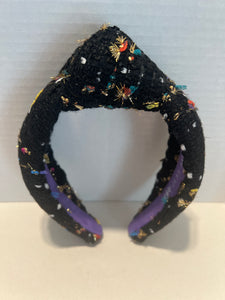 Luxury Black Tweed Headband