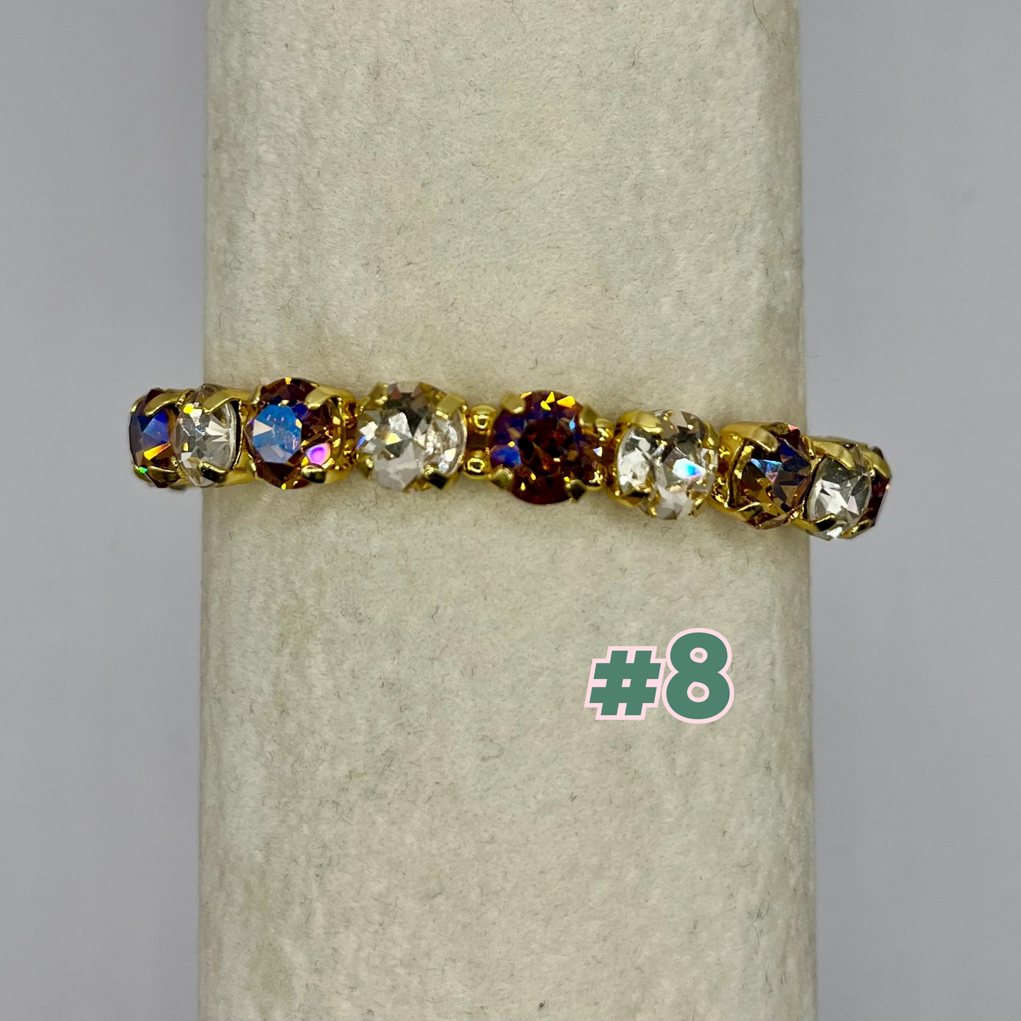 Luxe Crystal Stretchy Bracelet- 12 Colors