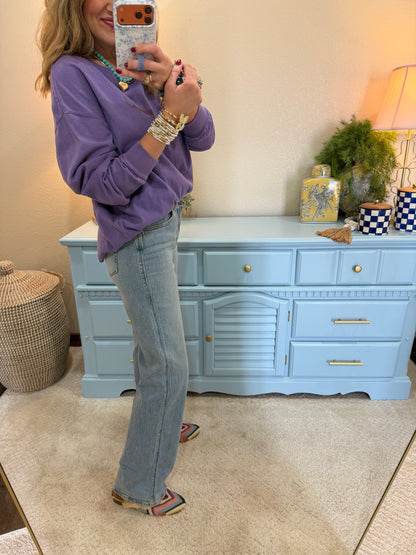 High Rise Cuffed Wide Leg Jeans