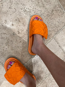 Orange Velcro Slides