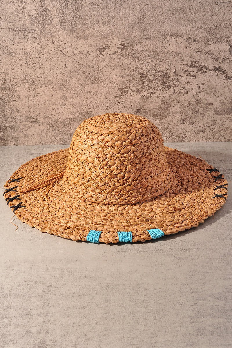 Stiched Straw Hat (3 colors!)