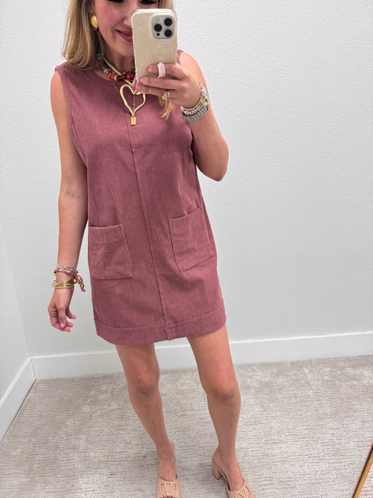 Mauve Corded Dress
