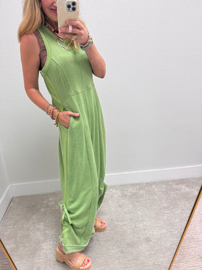 Green Adjustable Bottom Jumpsuit