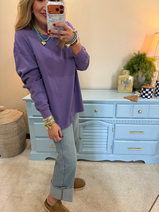 Purple Oversized Long Sleeve