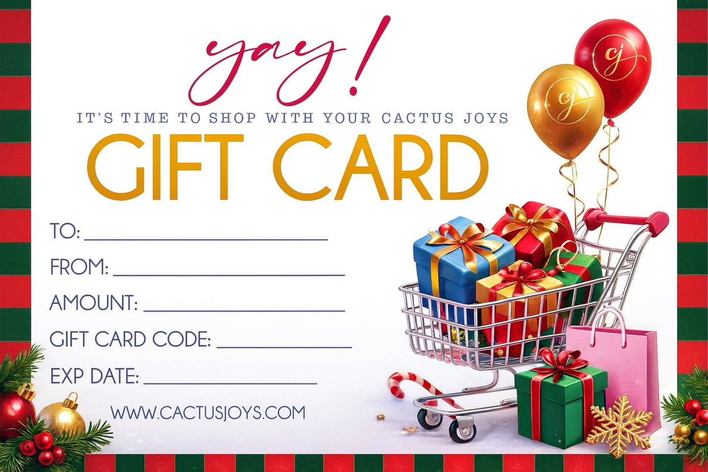 Cactus Joys Gift Card