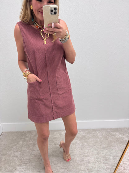 Mauve Corded Dress