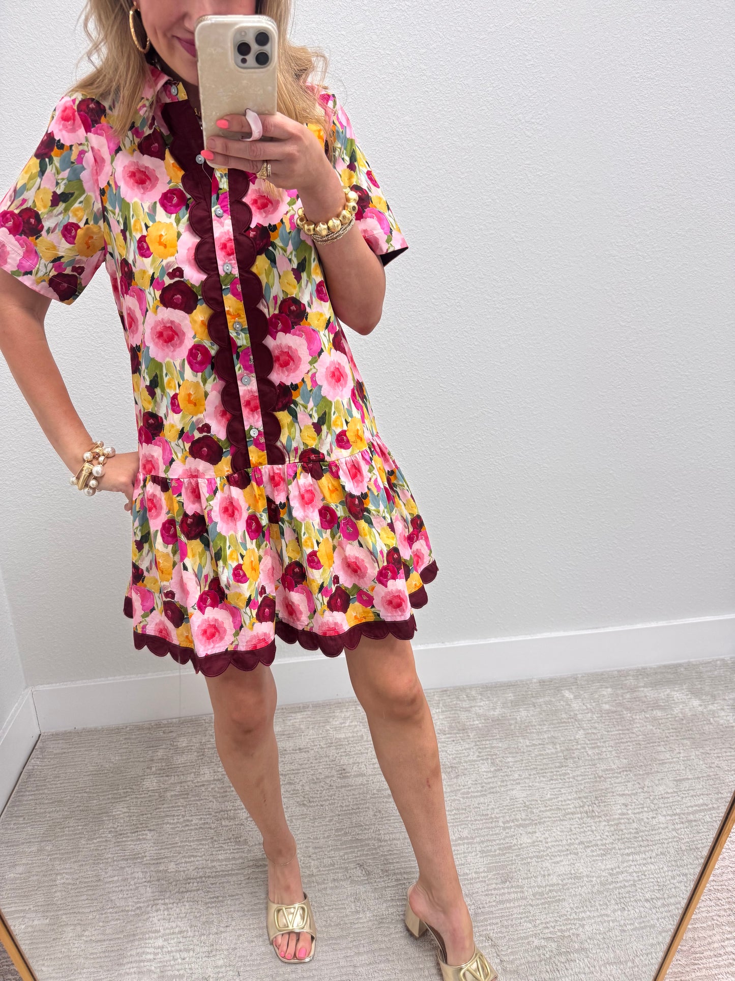 Floral Button Up Dress