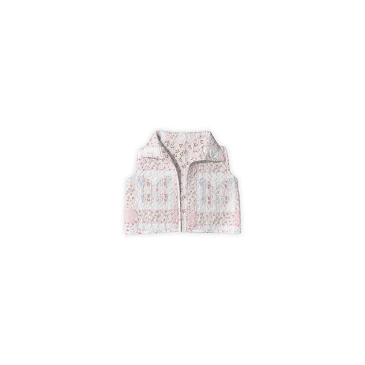 Ida Mae Butterfly Patchwork Pastel Quilted Cate Vest