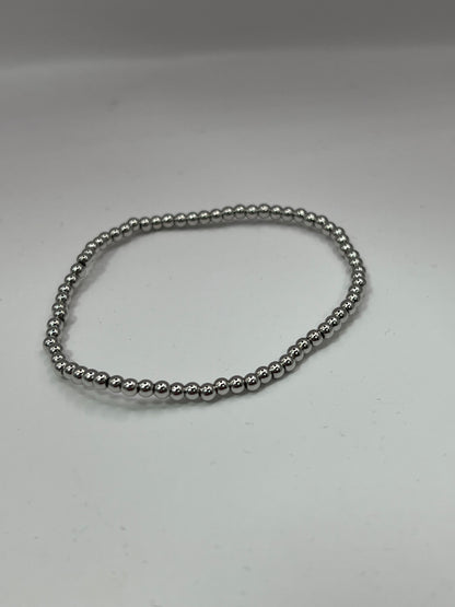 SILVER BEAD BRACELETS