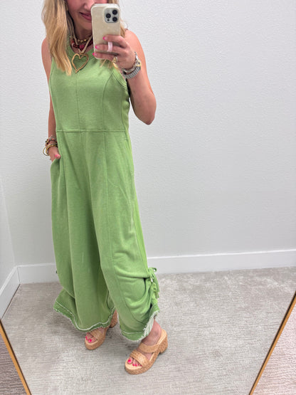 Green Adjustable Bottom Jumpsuit