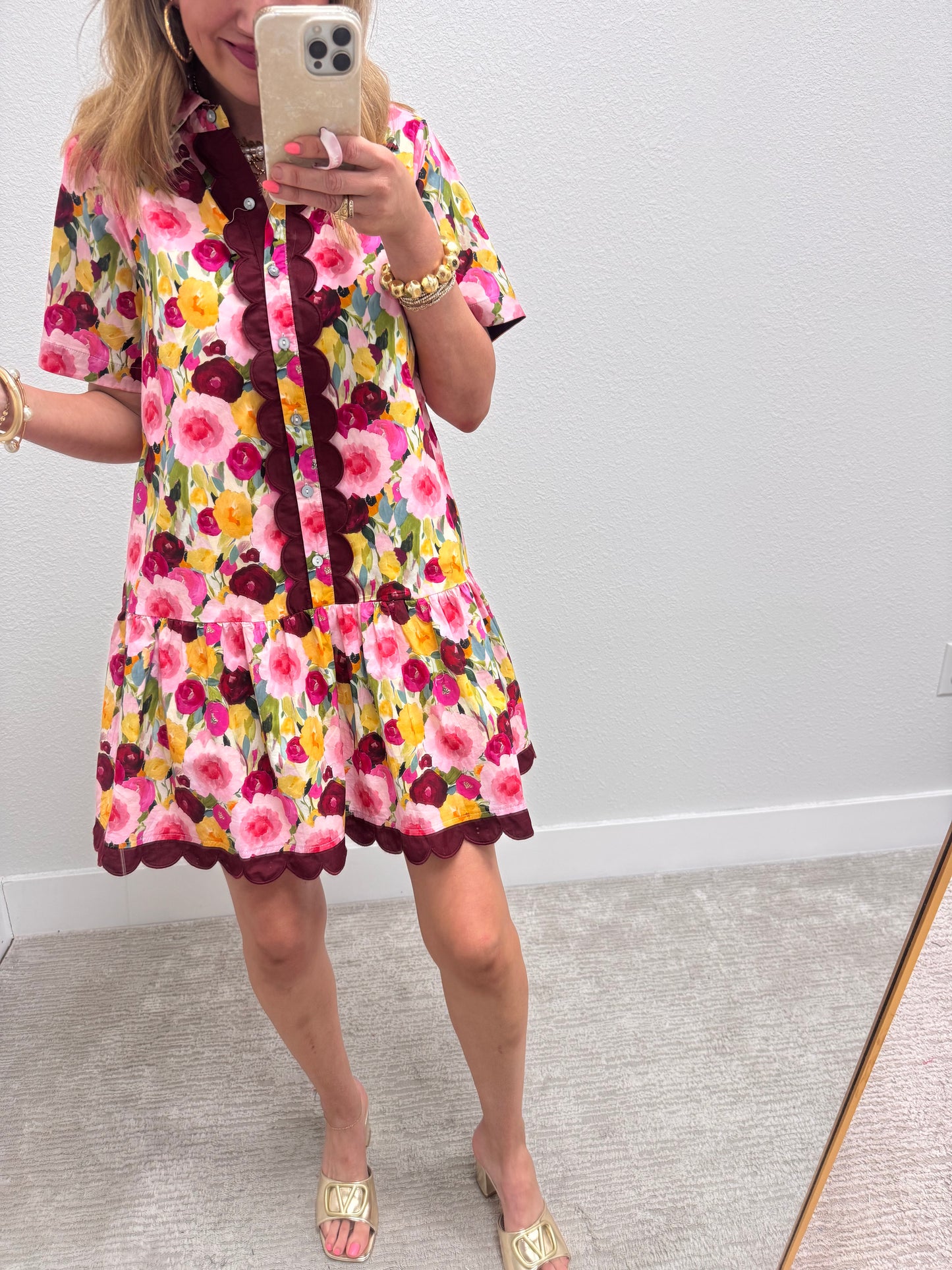Floral Button Up Dress