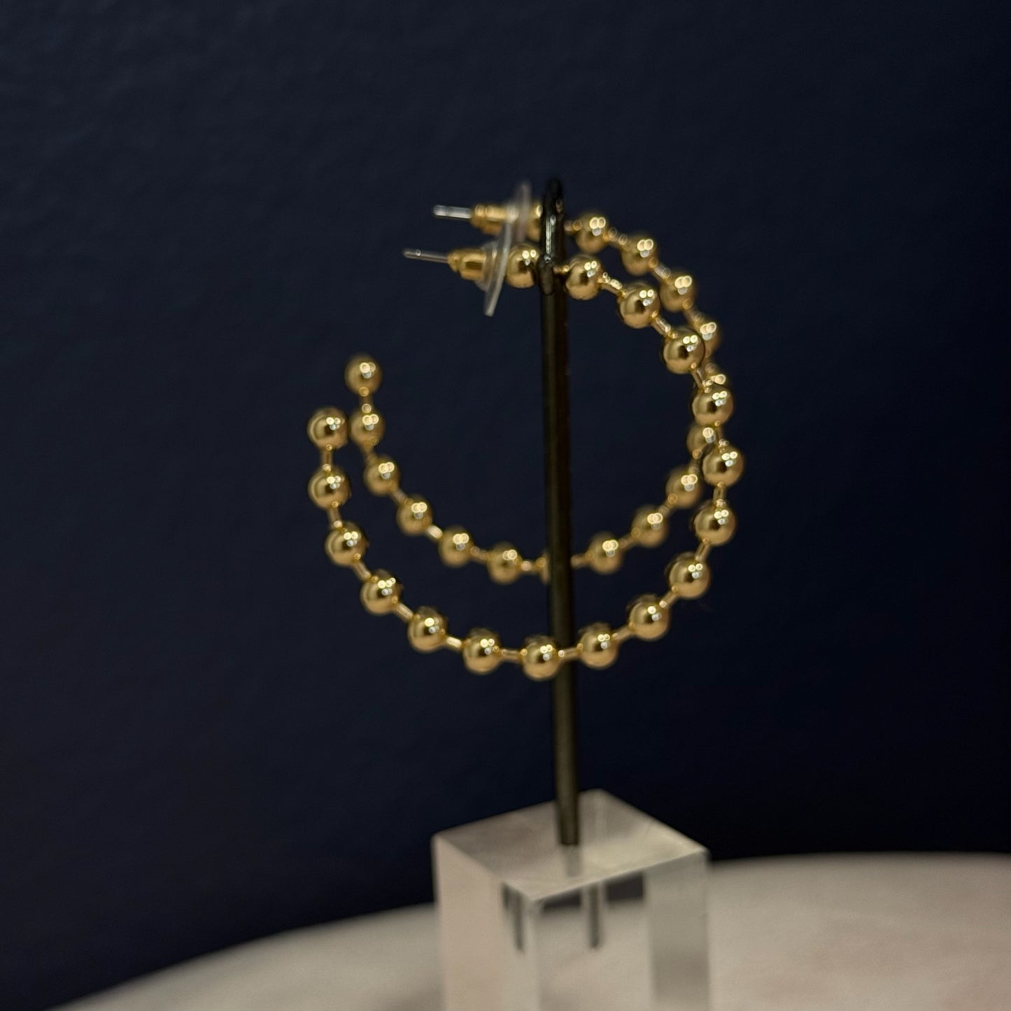 Bead Hoops (Gold and Silver)