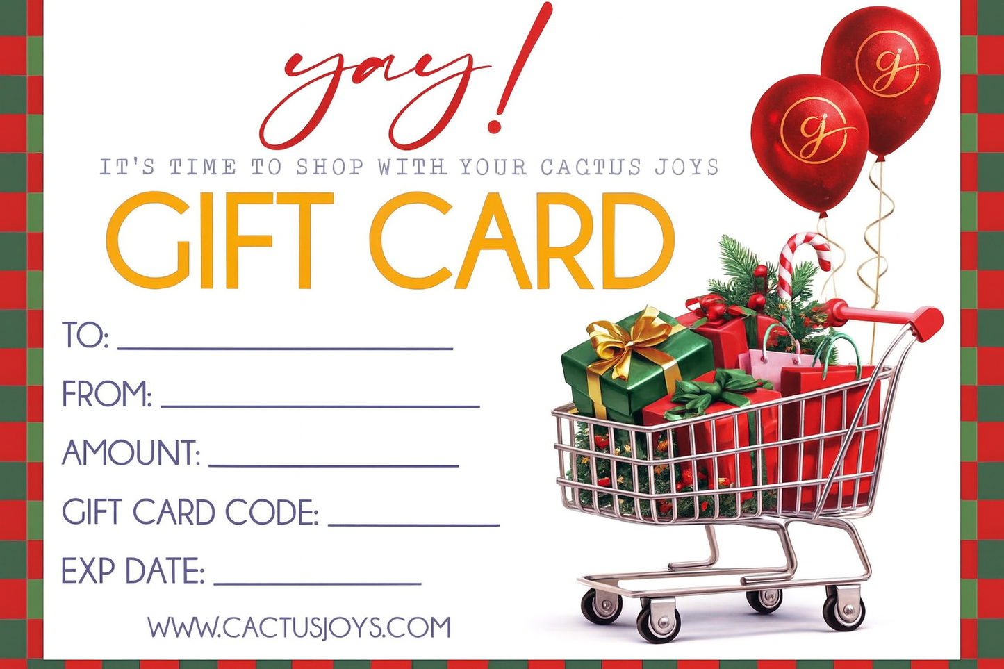 Cactus Joys Gift Card