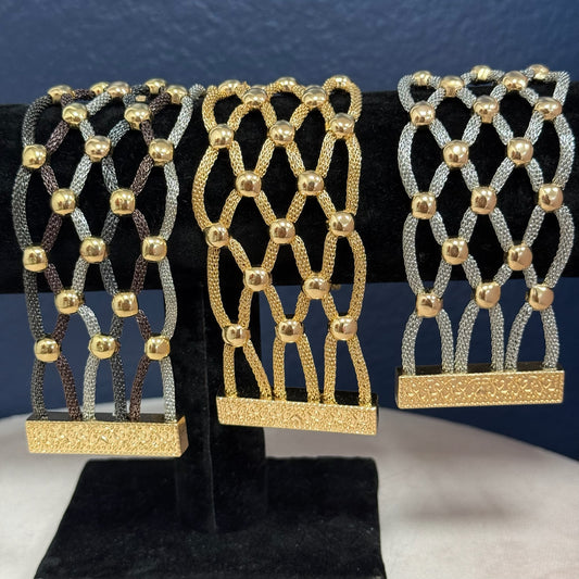 Twisted Thick Spaced Bracelet Magnetic (3 Colors)