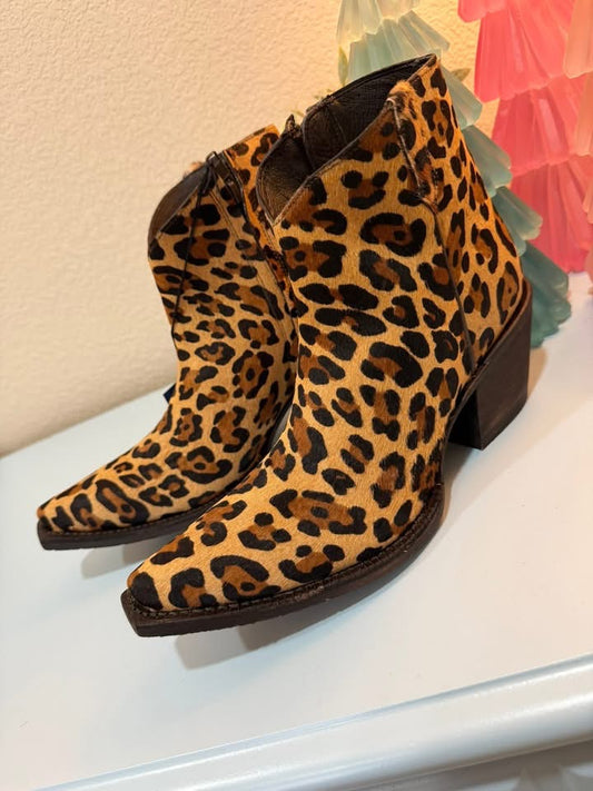 Leopard Snip Toe Boot