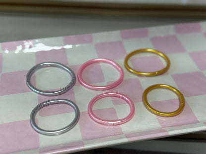 Set of 2 Little Girls Bracelets (Pink, Silver, Gold)