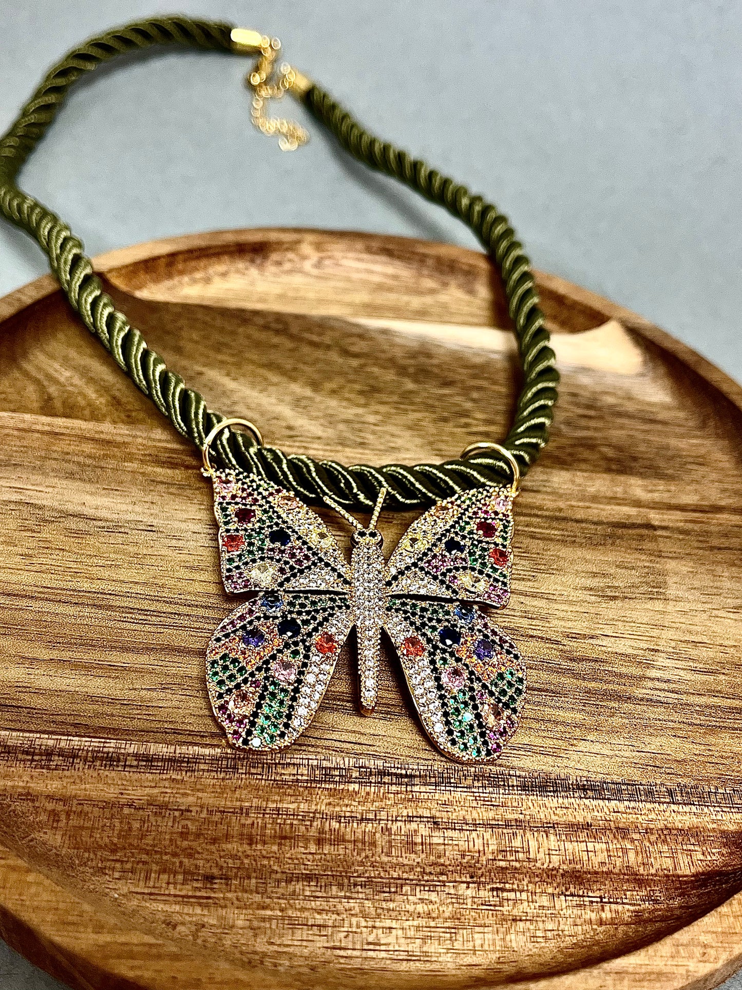 Colorful Butterfly Rope Necklace