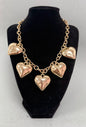 Gold 5 Heart Necklace