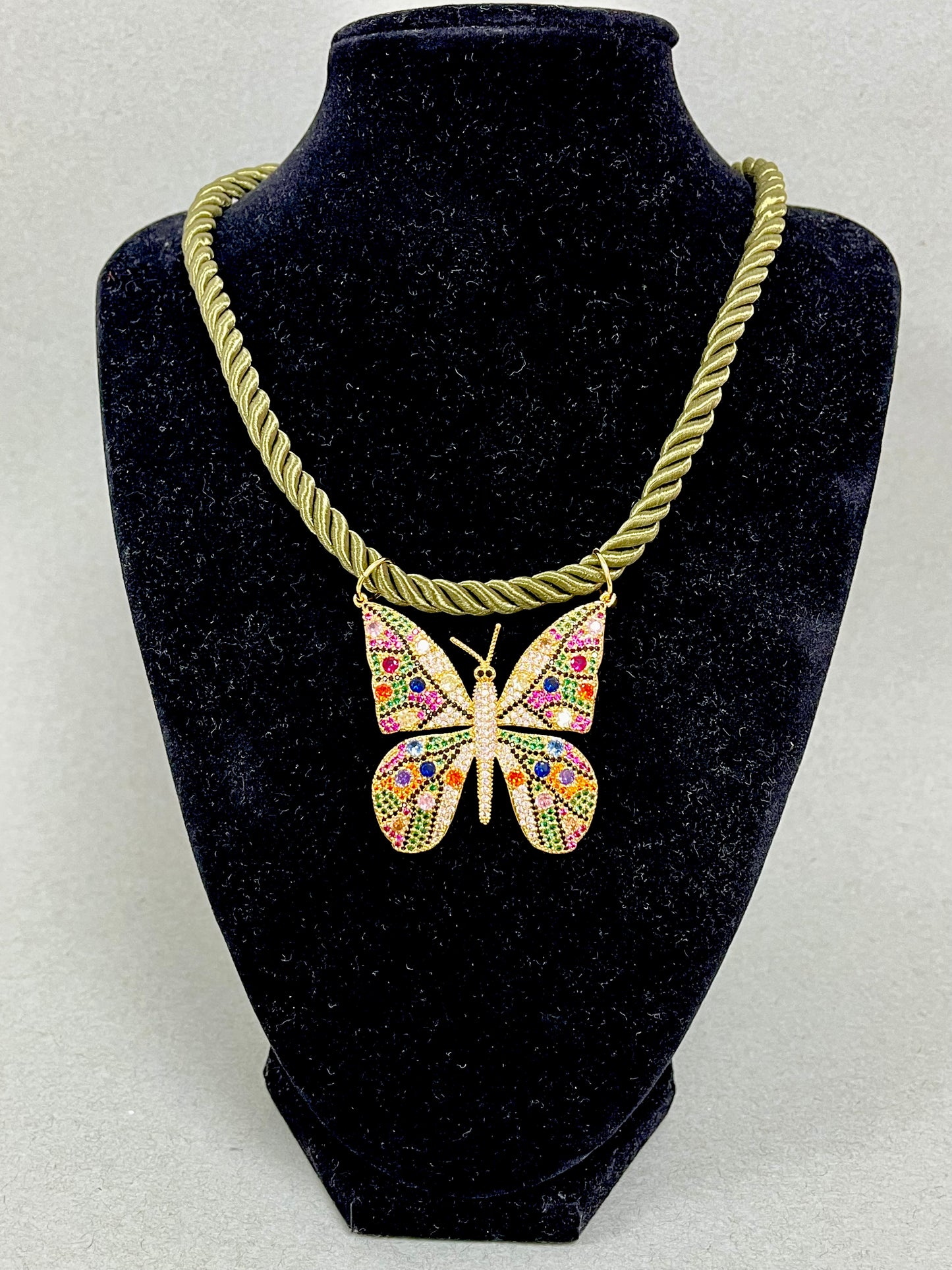 Colorful Butterfly Rope Necklace