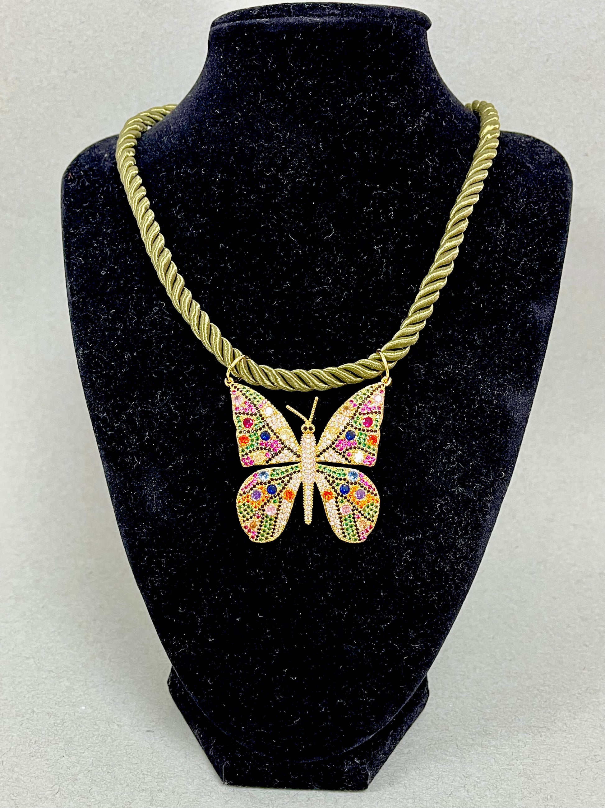 Colorful Butterfly Rope Necklace