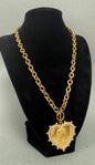 Stainless Steel Heart Coin Necklace