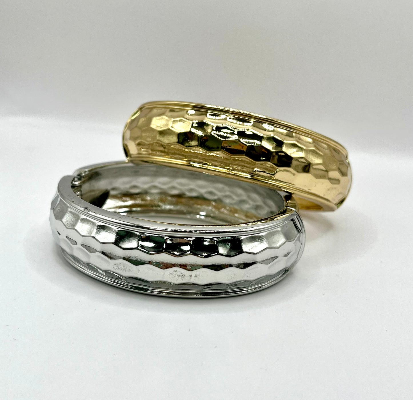 Hammered Round Cuff Bracelet