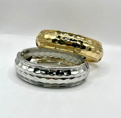 Hammered Round Cuff Bracelet