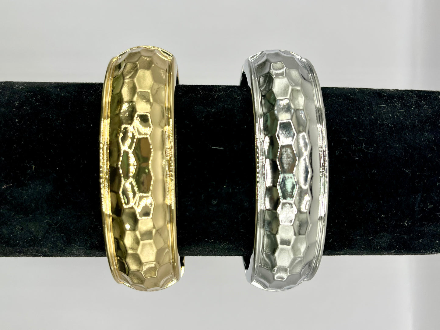 Hammered Round Cuff Bracelet