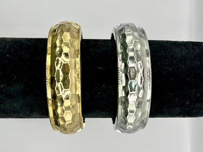 Hammered Round Cuff Bracelet