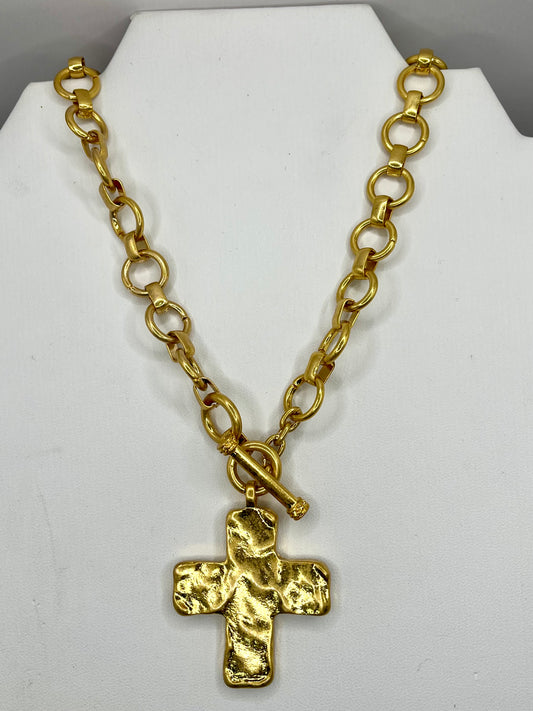 Antique Cross Pendant Necklace