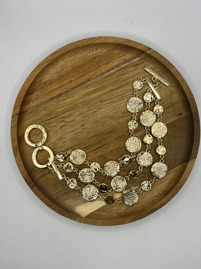 Gold Multi Disk Bracelet