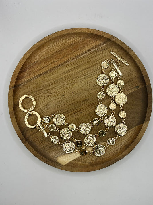 Gold Multi Disk Bracelet