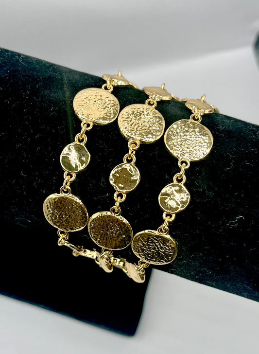 Gold Multi Disk Bracelet