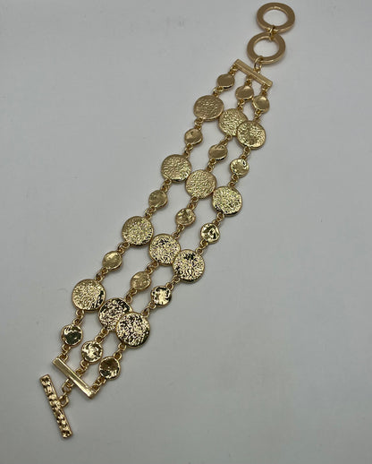 Gold Multi Disk Bracelet