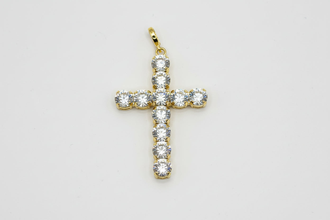 Luxe Crystal Cross Pendant- 3 Colors
