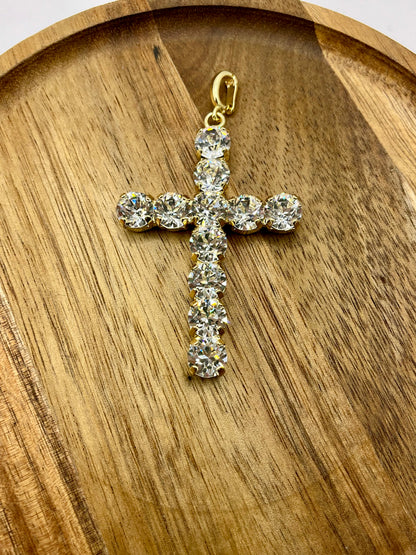 Luxe Crystal Cross Pendant- 3 Colors